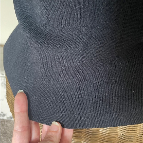 Joie Puff Sleeve Sheer Square Neck Semi Crop Top Black - Picture 4 of 6